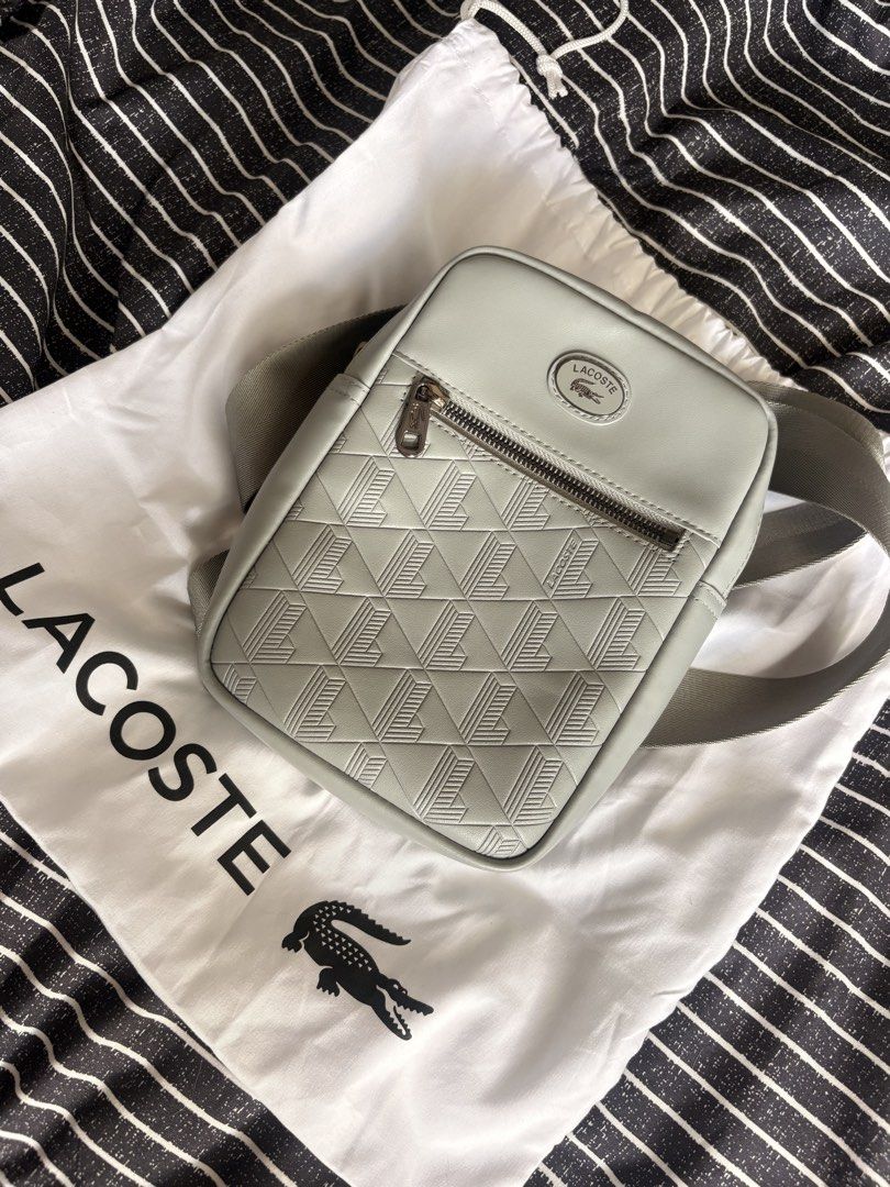 Lacoste Nomogramme Satchel in Monument Color (Category: Sling Bags) located in Manila. Submitted by jcdelmar (Listing ID 1470752895, Image 1). Description: Good as new ! personal bag 2-3 times used Condition: 9.5/10 still negotiable need cash asap .