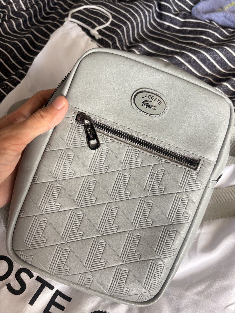 Lacoste Nomogramme Satchel in Monument Color (Category: Sling Bags) located in Manila. Submitted by jcdelmar (Listing ID 1470752895, Image 3). Description: Good as new ! personal bag 2-3 times used Condition: 9.5/10 still negotiable need cash asap .