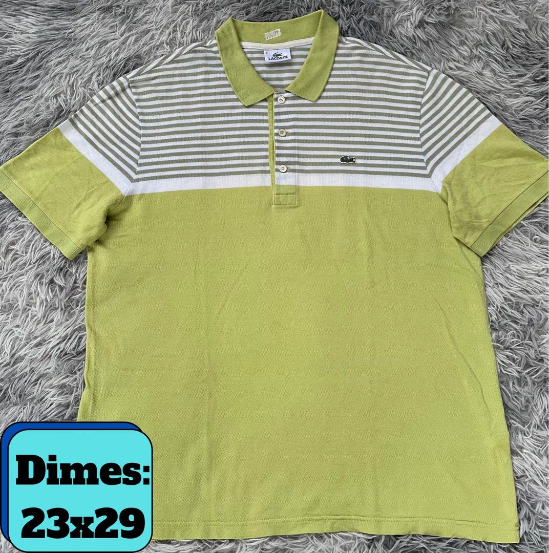 Lacoste Polo Shirt (Category: Tshirts & Polo Shirts ) located in Lipa City. Submitted by kent.finds (Listing ID 1470881051, Image 1). Description: Dimension: 📏W 23 📏L 29 Color Rate: 9.5/10 📌Excellent Condition 💸 Mine : ₱850 + Shipping Fee🚚 Issue: ❌.