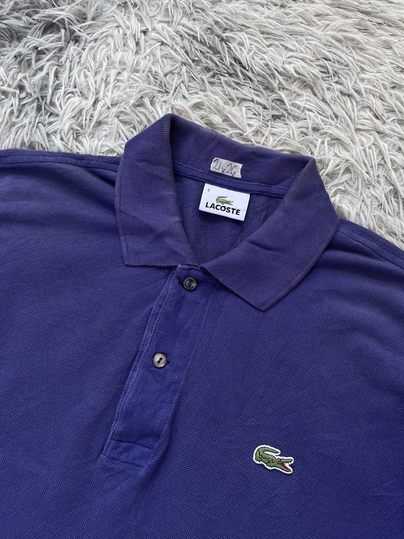 Lacoste Purple Polo Shirt (Category: Tshirts & Polo Shirts ) located in Lipa City. Submitted by kent.finds (Listing ID 1470879205, Image 2). Description: Dimension: 📏W 21 📏L 26 Color Rate: 9.5/10 📌 Excellent Condition 💸 Mine : ₱850 + Shipping Fee🚚 Issue: Minimal Fold❌.