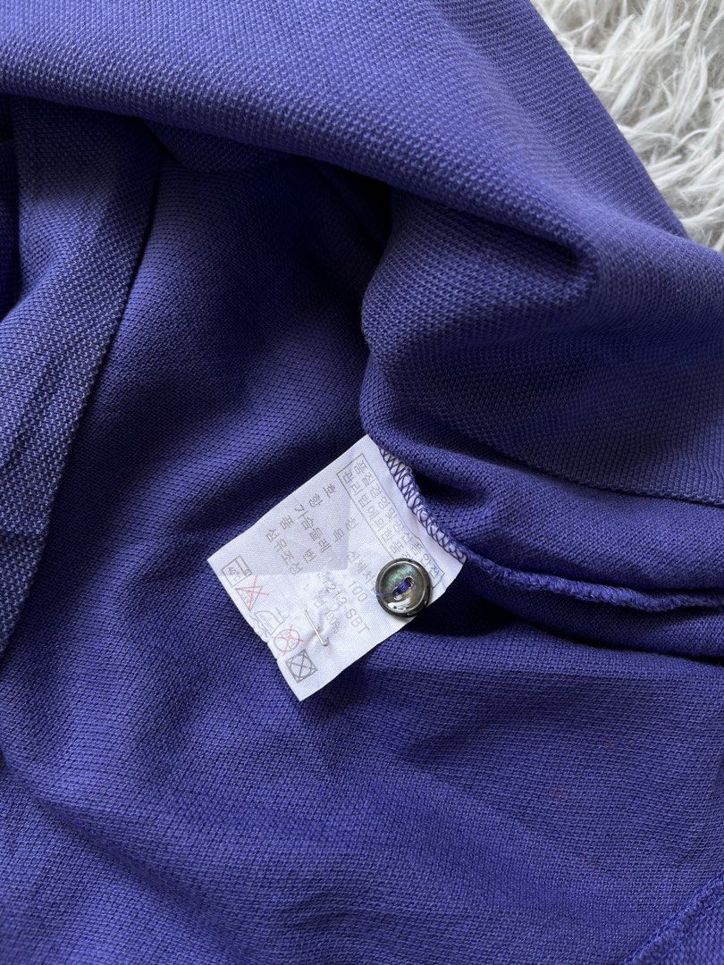 Lacoste Purple Polo Shirt (Category: Tshirts & Polo Shirts ) located in Lipa City. Submitted by kent.finds (Listing ID 1470879205, Image 3). Description: Dimension: 📏W 21 📏L 26 Color Rate: 9.5/10 📌 Excellent Condition 💸 Mine : ₱850 + Shipping Fee🚚 Issue: Minimal Fold❌.