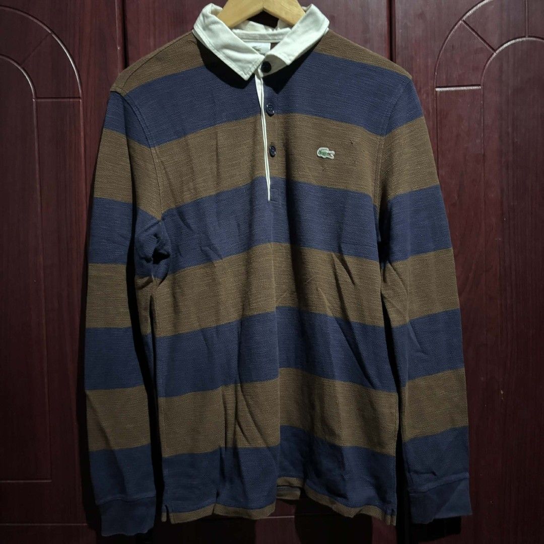 Lacoste Rugby Polo (Category: Coats, Jackets and Outerwear) located in Manila. Submitted by mids2richesx (Listing ID 1470879657, Image 1). Description: Lacoste Rugby Polo Medium fits Large Washed and Ready to wear Personal use/Presentable .