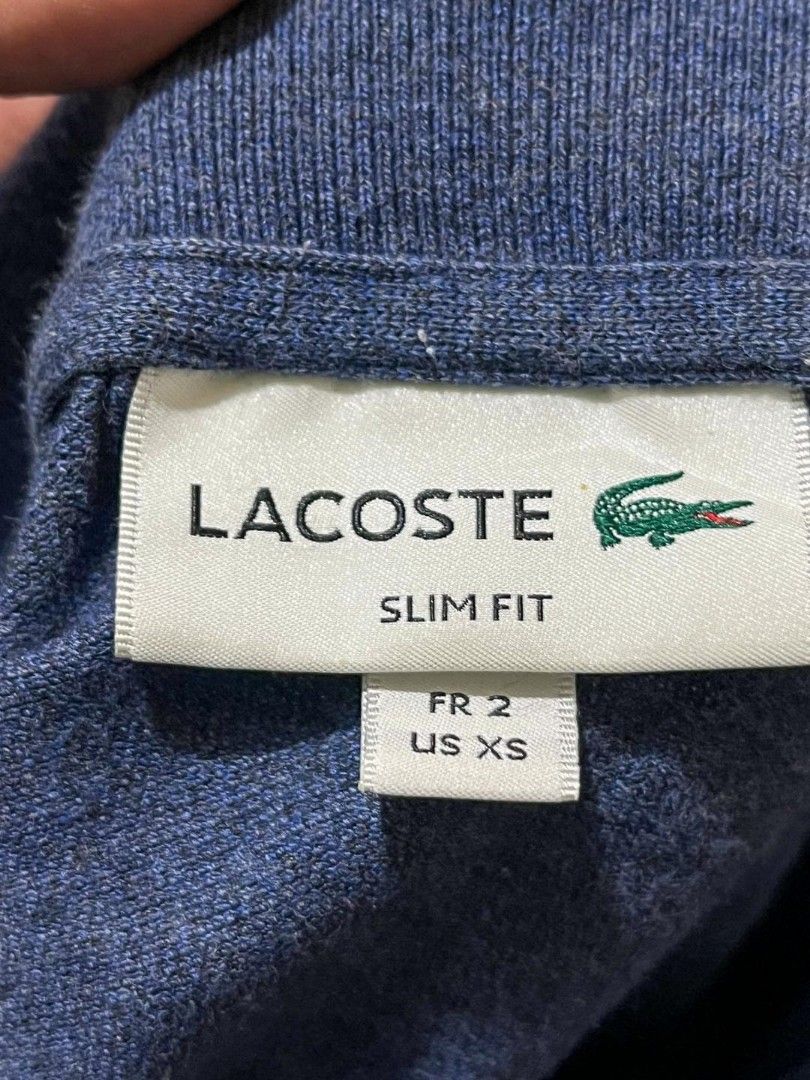 LACOSTE SLIM FIT POLO SHIRT (Category: Tshirts & Polo Shirts ) located in Davao. Submitted by blazing.rachel02 (Listing ID 1470807981, Image 2). Description: Size 2 on tag 19 x 24 (fits small) Bagong bago pa No issue.