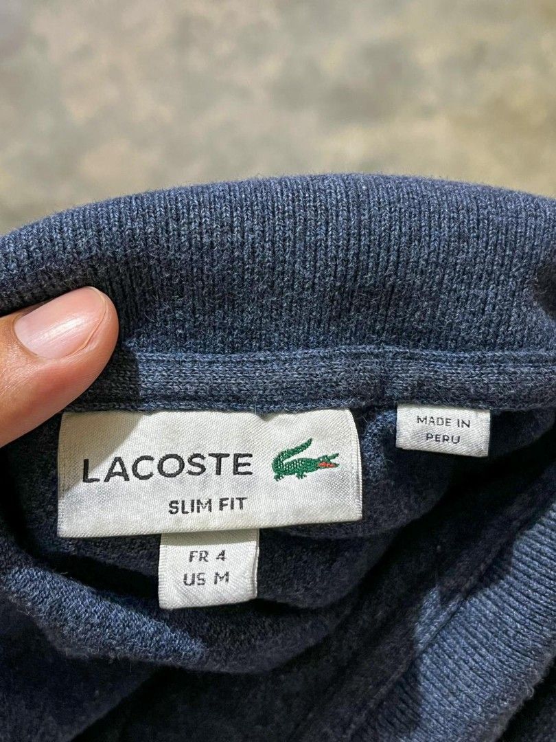 LACOSTE SLIM FIT POLO SHIRT (Category: Tshirts & Polo Shirts ) located in Davao. Submitted by blazing.rachel02 (Listing ID 1470852501, Image 2). Description: Size 4 on tag 19 x 27 (fits small to medium) Bagong bago pa No issue.