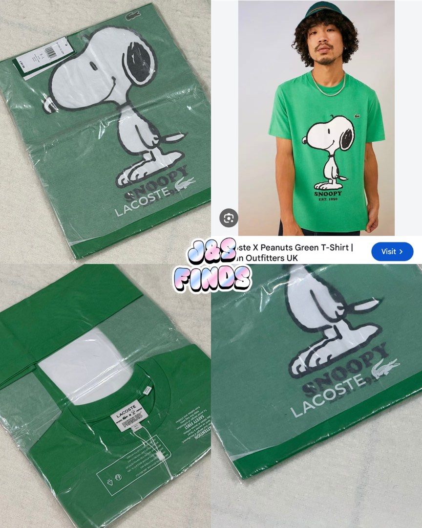 Lacoste X Peanuts T-Shirt (Category: Tshirts & Polo Shirts ) located in Valenzuela. Submitted by ajsmfinds (Listing ID 1470898667, Image 1). Description: Lacoste X Peanuts T-Shirt (not used) Color: Green Size: Large Condition: 10/10 ₱4,000 (negotiable).