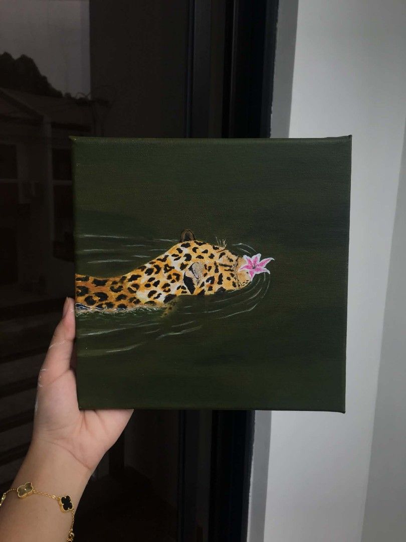 Leopard Acrylic Painting (Category: Art & Prints) located in Cavite. Submitted by cheine (Listing ID 1470834259, Image 3). Description: Title: Lè Leopard Medium: Acrylic on Stretched Canvas Size: 20 x 20 cm Price: ₱600 Year: 2026 Frame not included With COA Note: Colors may vary due to lighting Mode of Payment: GCash / Cash Location: Imus Cavite Shipping Courier: J&T / Lalamove / Pick-up (Buyer handles the shipping fee) 🐆 Send a DM to claim.