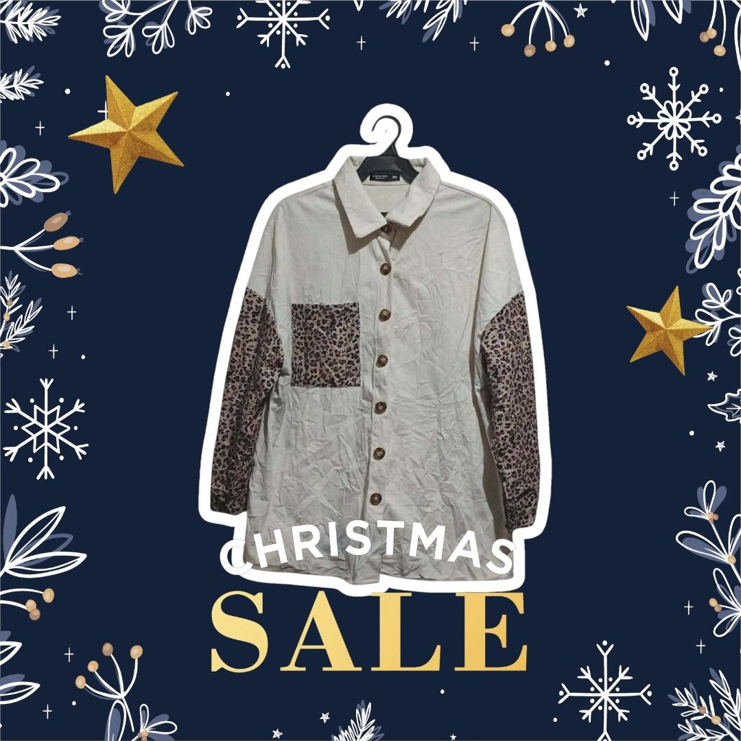 Leopard Print Patchwork Overshirt Blouse | Y2K Blouse (Category: Coats, Jackets and Outerwear) located in Makati City. Submitted by kayogre.ph (Listing ID 1470830845, Image 1). Description: TAYO PO, PINAKA-LOWEST AT THE MARKET! 💯 If natataasan po kayo sa PRESYO ko. Open po ang "MAKE OFFER" button ko. Kayo po mag-dedecide, ng PRESYO niyo. MABILISAN lang po ako magbenta. (all items, are sale on rush! 💨) 🚛 FAST & FREE SHIPPING on most items! ‡ DI