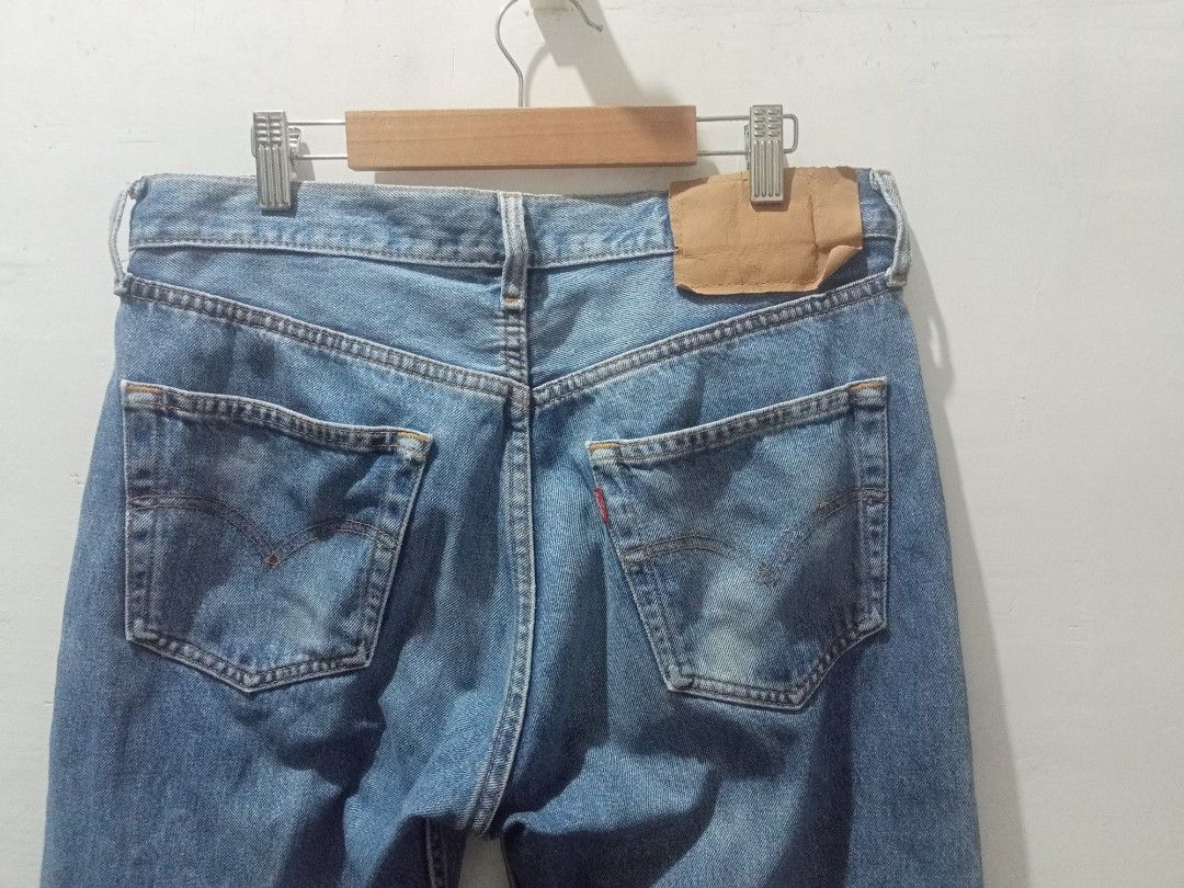 Levis 501 Original Pants size 31-32 (Category: Jeans) located in Taguig. Submitted by mvdsh0p2022 (Listing ID 1470789727, Image 2). Description: Levis 501 Original pants Size 31-32 Length 39 Hem 8 Vintage Exclellent condition 800 free ship Via Jnt Made in Philippines Issue last pic faded tag We can do video call For safety transaction Gcash payment Taguig Pm.