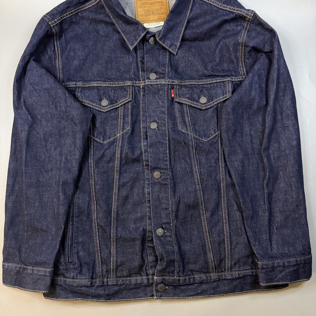 Levi's - Premium Type III Trucker Denim Jacket (Category: Coats, Jackets and Outerwear) located in Paranaque City. Submitted by millennial_goodz (Listing ID 1470909857, Image 2). Description: WTS Levi's - Premium Type III Denim Jacket Size Large Dimensions: 24.5" / 29.5" Good as new condition Authentic DM.