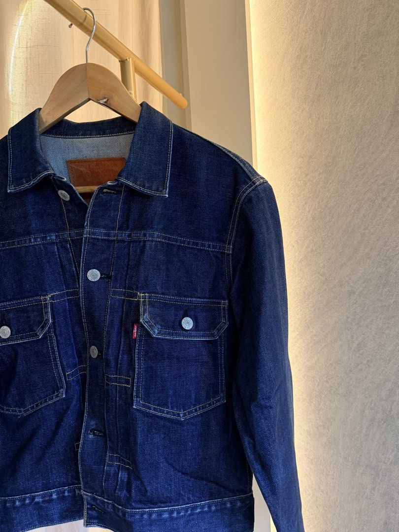 Levis Type 2 Selvedge Denim Jacket (Category: Longsleeves) located in Taytay. Submitted by chloweann (Listing ID 1470828995, Image 1). Description: Selvedge Levis jacket type 2 Dark washed.