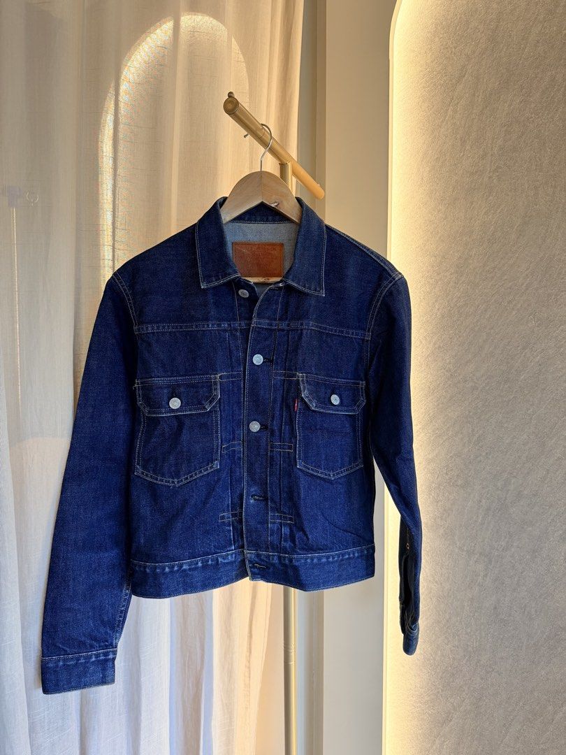 Levis Type 2 Selvedge Denim Jacket (Category: Longsleeves) located in Taytay. Submitted by chloweann (Listing ID 1470828995, Image 3). Description: Selvedge Levis jacket type 2 Dark washed.