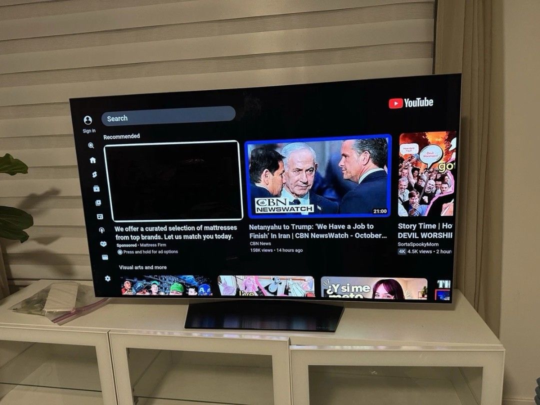 LG OLED55B7A-U 55in OLED 4K (2160p) Smart TV (Category: TV) located in Tagkawayan. Submitted by zucchinisz (Listing ID 1470930152, Image 2). Description: - Model: LG OLED55B7A Smart TV - Display: Sharp, vibrant OLED panel with a super thin profile - OS: webOS with built-in Netflix, YouTube, Prime Video, and Disney+ - Ports: Multiple HDMI ports available - Software: Updated to version 06.10.65 - Design: Sleek black stand included - Condition: Exce