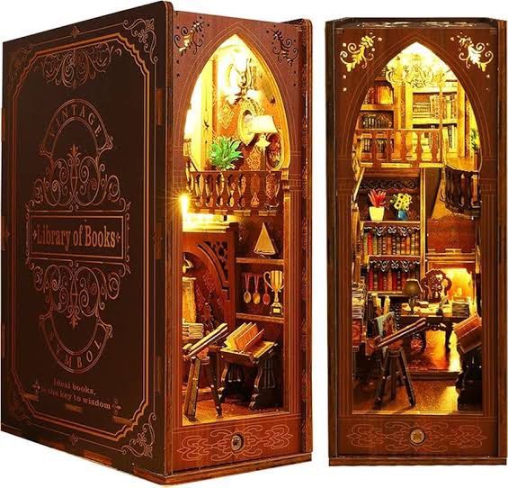 Light up Bookend Library (Category: Lego & Building Sets) located in Quezon City. Submitted by theotherworld (Listing ID 1470812232, Image 2). Description: Light up bookend miniature build DIY kit Bought in Kyoto Japan Available on hand.