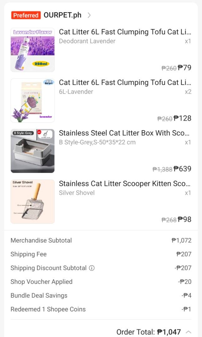 Litterbox (Category: Homes & Other Pet Accessories) located in Taguig. Submitted by no-trades (Listing ID 1470867999, Image 3). Description: date of purchase: August 2026 getting rid of our cat's belongings after she passed away. we are also giving away the scooper and the deodorizer.