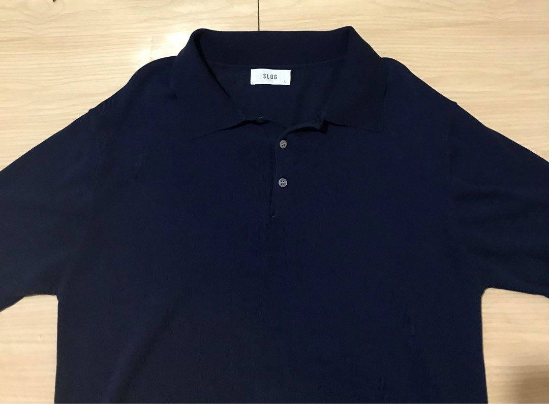 Lodge Deep blue Knit polo shirt (Category: Tshirts & Polo Shirts ) located in Manila. Submitted by thriftowear98 (Listing ID 1470744658, Image 3). Description: Size L Dimes 21x27 Fits medium and large New condition No flaws.