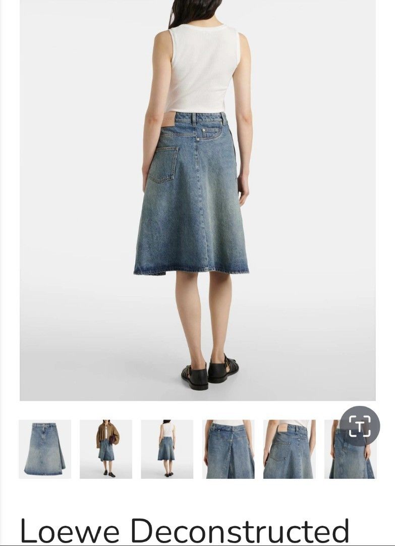 LOEWE Reconstructed Denim skirt (Category: Luxury Apparel) located in General Santos City (Dadiangas). Submitted by silvervintage77 (Listing ID 1470770386, Image 3). Description: LOEWE Reconstructed Denim skirt like new Authentic 10/10 color rate Size 38 on Tag Fits Medium to Large Cut main Wash Tag Good as new.