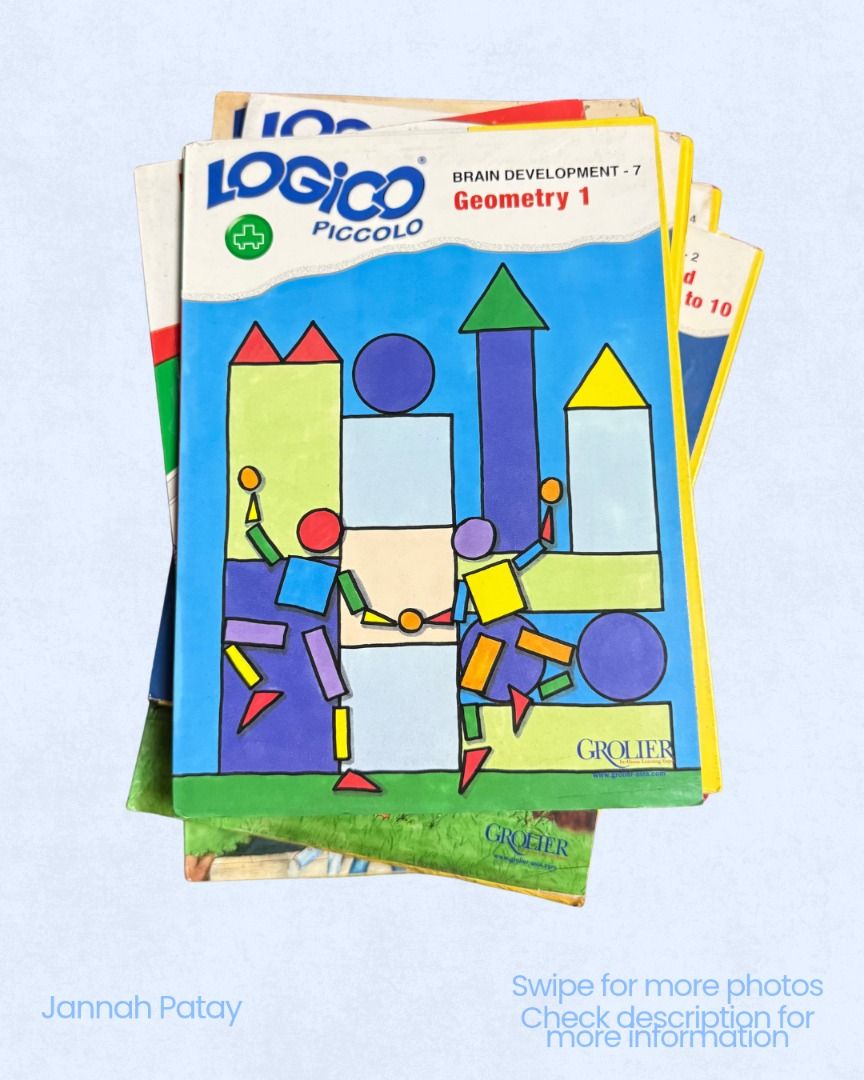 Logico Piccolo SET (Category: Assessment Books) located in Davao. Submitted by strawbae.moon (Listing ID 1470425520, Image 3). Description: Title: Logico Piccolo SET📚 Includes 📋: • English 4: My Town • Mathematics 5: Introducing Multiplication • Brain Development 8: Geometry 2 • Brain Development 4: Space Position • Mathematics 4: Addition and Subtraction to 20 • Mathematics 3: Addition to 20 • Mathematics 2: Addition and Subtraction to 10 • Br