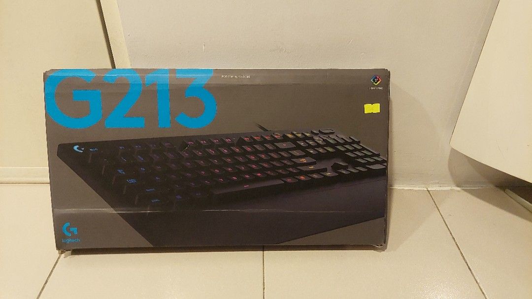 Logitech G213 Prodigy RGB Gaming Keyboard (Category: Computer Keyboard) located in Manila. Submitted by lesterjohn17980 (Listing ID 1470760453, Image 1). Description: - Brand new never been use kasi malaki sa mesa ko nabuksan lang po checking. - Model: Logitech G213 Prodigy Gaming Keyboard - Vibrant customizable RGB lighting - Full-sized layout with integrated palm rest for extra comfort - Dedicated media controls for easy music and video managem