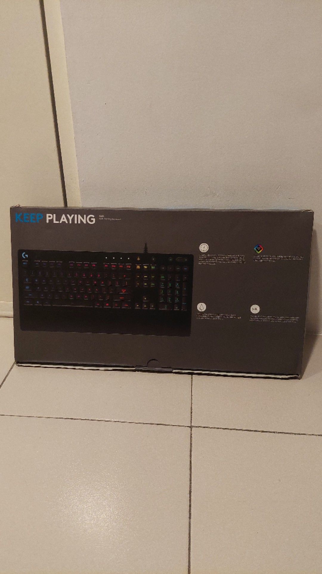 Logitech G213 Prodigy RGB Gaming Keyboard (Category: Computer Keyboard) located in Manila. Submitted by lesterjohn17980 (Listing ID 1470760453, Image 2). Description: - Brand new never been use kasi malaki sa mesa ko nabuksan lang po checking. - Model: Logitech G213 Prodigy Gaming Keyboard - Vibrant customizable RGB lighting - Full-sized layout with integrated palm rest for extra comfort - Dedicated media controls for easy music and video managem