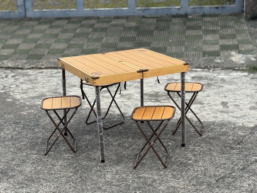 Logos Folding Table with 4 Chairs (Category: Outdoor Furniture) located in Bulacan. Submitted by rock_off.thriftshop.ph (Listing ID 1470897823, Image 2). Description: .