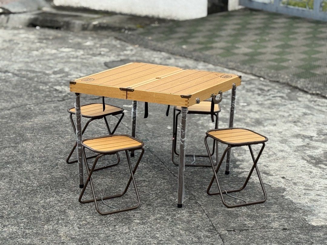 Logos Folding Table with 4 Chairs (Category: Outdoor Furniture) located in Bulacan. Submitted by rock_off.thriftshop.ph (Listing ID 1470897823, Image 1). Description: .