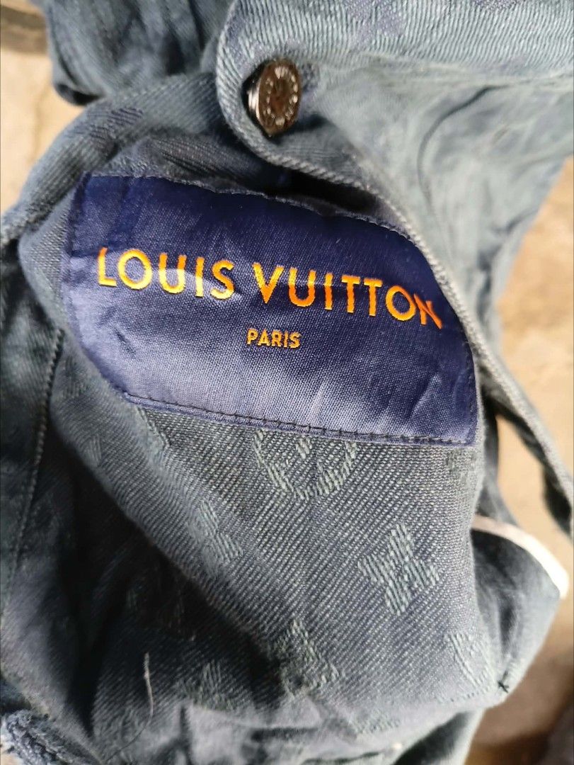 Louis Vuitton Monogram Denim Jacket (Category: Coats, Jackets and Outerwear) located in Bontoc. Submitted by tedanzthrift (Listing ID 1470789795, Image 3). Description: Louis Vuitton Monogram Denim Jacket Excellent condition 21w*24L.