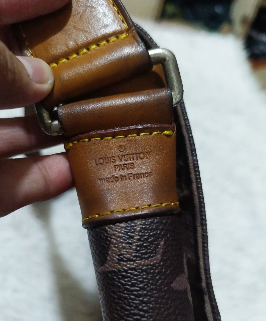 Louis Vuitton Monogram Messenger Bag Brown (Category: Luxury Bags & Wallets) located in Quezon City. Submitted by lootsniwoah_12 (Listing ID 1470886632, Image 3). Description: - Authentic brown Louis Vuitton messenger bag with classic monogram pattern - Adjustable fabric strap with durable metal hardware - Secure front flap closure with magnetic buttons - Premium leather trim with embossed Louis Vuitton Paris made in France branding - Spacious ma