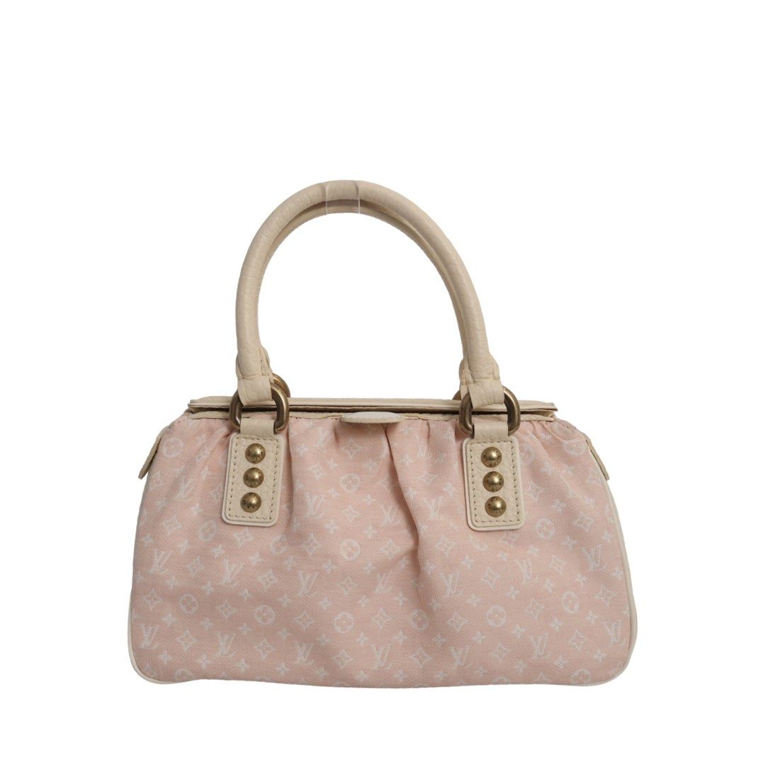 LOUIS VUITTON Pink Mini Lin Trapeze PM Bag (Category: Luxury Bags & Wallets) located in Manila. Submitted by pollysboutique (Listing ID 1470911844, Image 1). Description: fixed price! this is being sold for 40k+ on several other sites :) - guaranteed authentic - no inclusions - signs of use, needs professional cleaning.