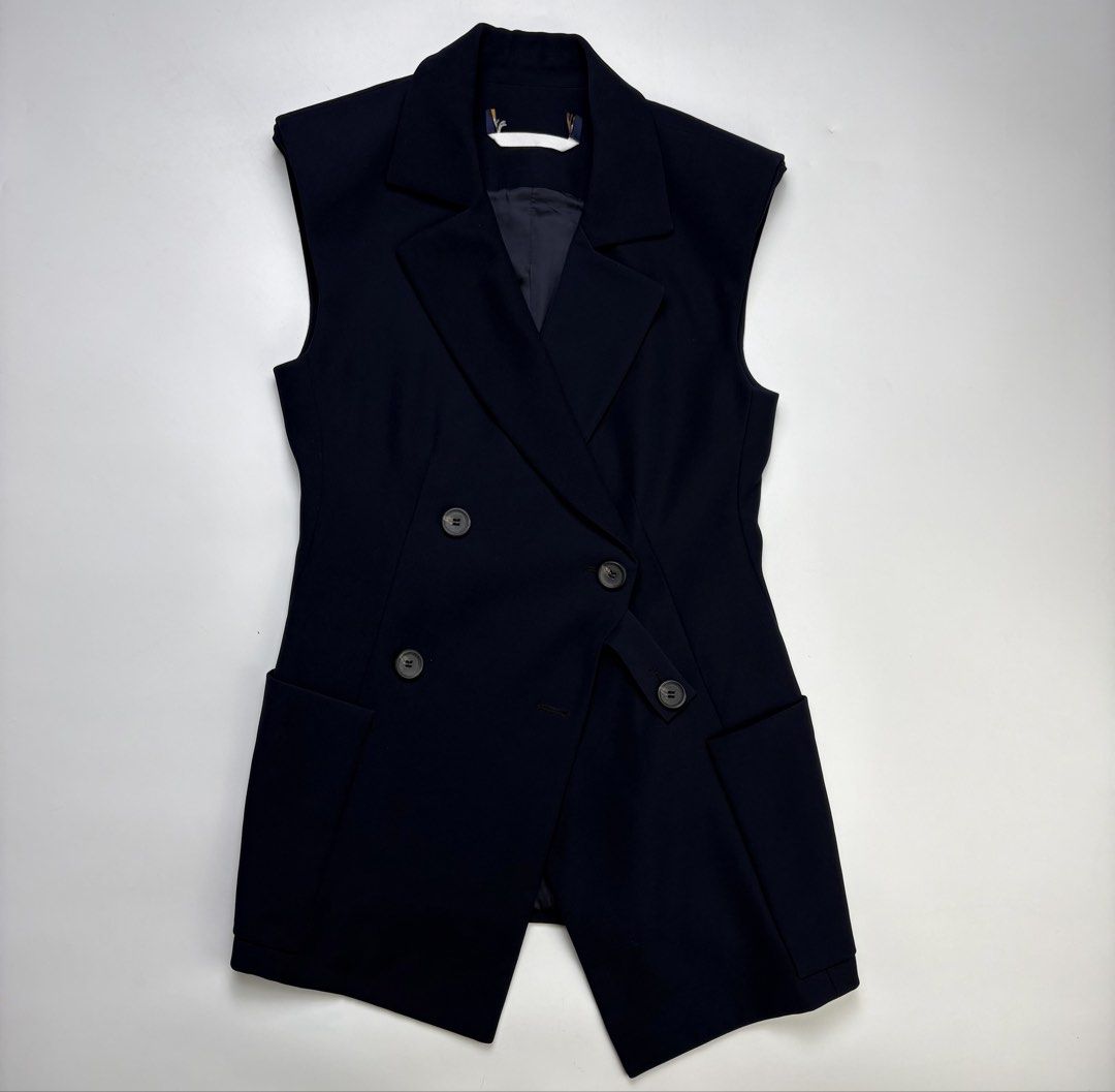 Louis Vuitton Uniforms Vest & Trousers Set (Category: Coats, Jackets and Outerwear) located in Cavite. Submitted by sc_rcity (Listing ID 1470826469, Image 2). Description: Tagged Size : 36 EU Women’s Flaw : Cut Main Label In Great Condition Made in China No Inclusion Measurements : in inches (approx.) Blazer Width 15.5 Length 29.5 Shoulder 15.5 Pants Waist 14.5 Length 43.5 Front rise 11 Inseam 33 Leg op. 6.5.