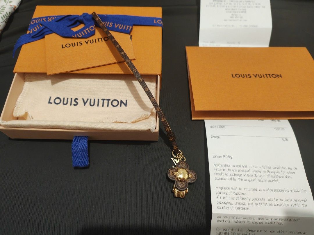 Louis Vuitton Vivienne Mascot Bag Charm Monogram (Category: Charms) located in Quezon City. Submitted by sashasarisarishoppe (Listing ID 1470871145, Image 1). Description: - Brand: Louis Vuitton Vivienne bag charm - Features: Monogram canvas strap with gold-tone hardware - Inclusions: Complete with receipt, original box, and dust pouch - Use: Great accessory for bags or keys or phone charm - With receipt, bought in LV store in Malaysia for 33k+ i