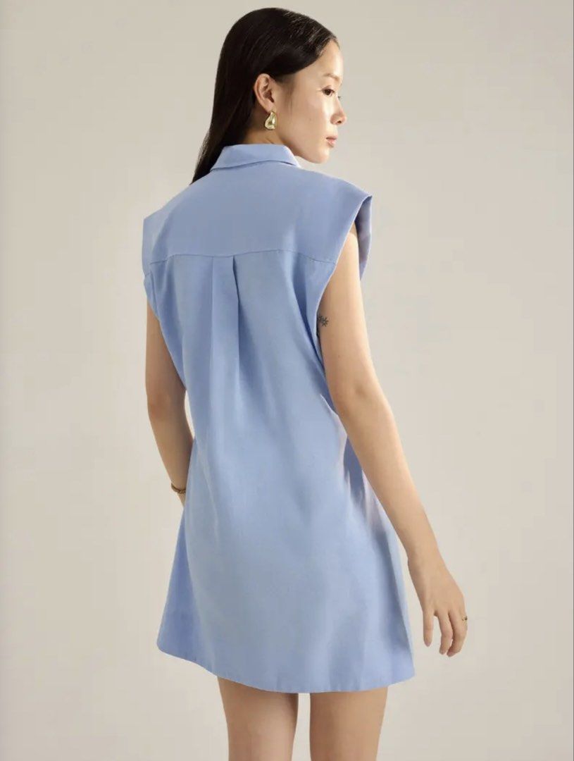 Love bonito button down dress (Category: Dresses) located in Makati City. Submitted by prelovedbystella16 (Listing ID 1470744614, Image 2). Description: Worn once only Still in website. From previous collection not included in sale Size medium fits up to size large Good as new condition, no issue With side pockets .