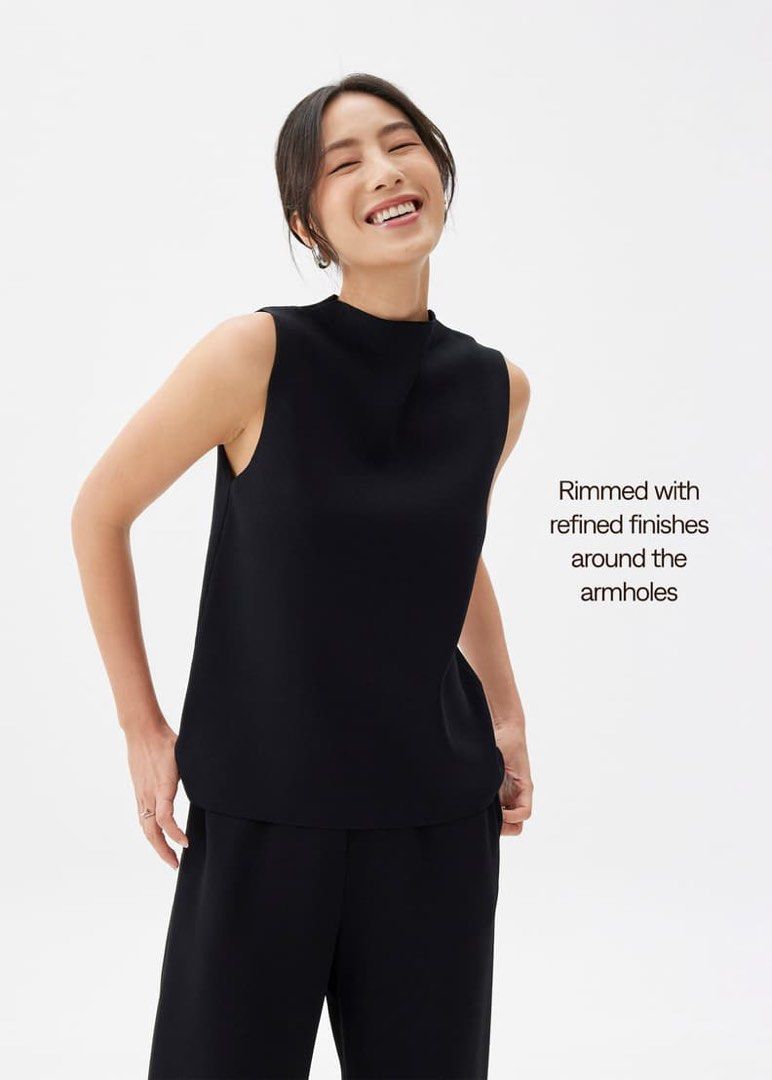 Love Bonito Robin High Neck Top (Category: Sleeveless) located in Quezon City. Submitted by previewgirl (Listing ID 1470866008, Image 1). Description: Love Bonito Robin High Neck Top P900 Size: XS (runs big and will fit M) Good as new and used once but loose on me Versatility: Perfect for minimalist looks, easy to pair with trousers or skirts Nice thick knit material Got it for P1,600 Shipping fee c/o buyer.