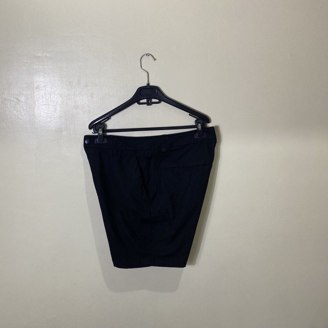 Lululemon ABC Short Classic Black Size 33 (Category: Activewear) located in Cebu City. Submitted by theloose.thread (Listing ID 1470917947, Image 2). Description: - Brand: Lululemon ABC Shorts - Color: Classic Black - Size: 33 - Condition: Excellent, zero flaws - Features: Clean minimalist look, belt loops, button closure, and convenient back zipper pocket - Fabric: Lightweight and breathable - Versatility: Ideal for daily casual wear or golfing.