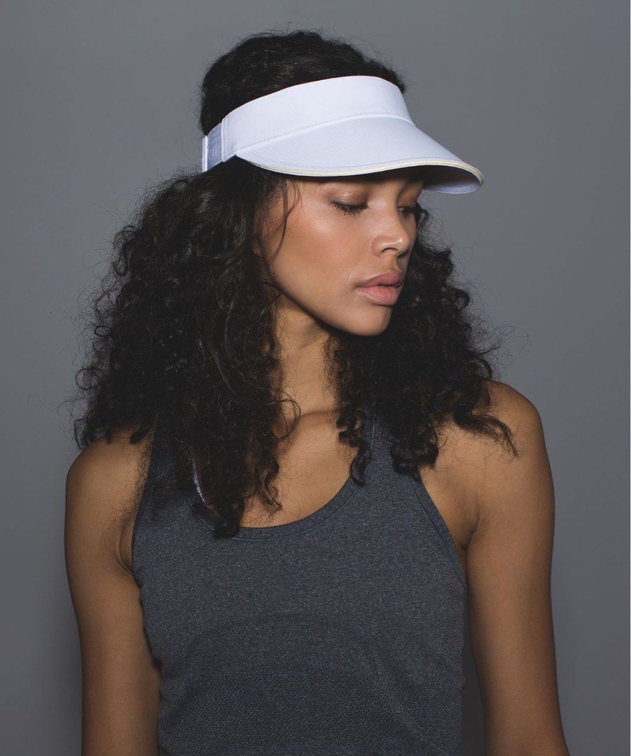 Lululemon Fast Paced Run Visor color White (Category: Activewear) located in Los Banos. Submitted by darlingg01 (Listing ID 1470784379, Image 2). Description: Cut tag only .