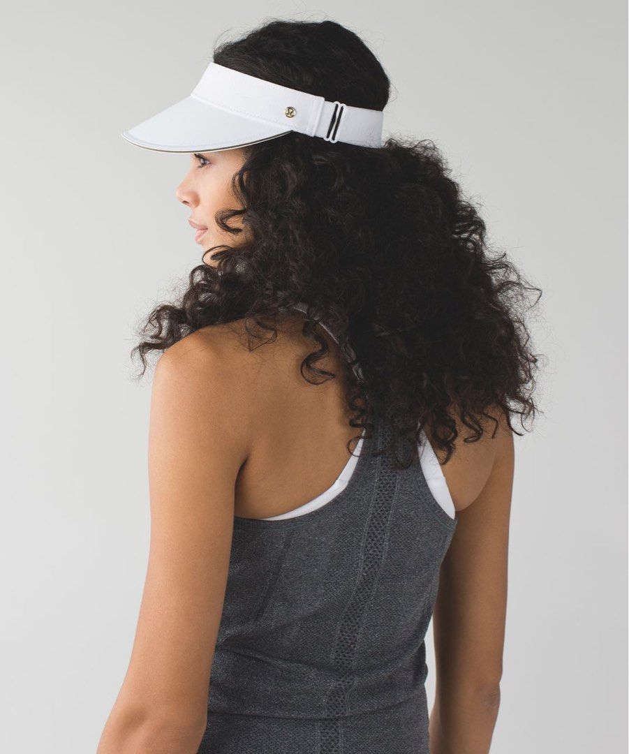 Lululemon Fast Paced Run Visor color White (Category: Activewear) located in Los Banos. Submitted by darlingg01 (Listing ID 1470784379, Image 3). Description: Cut tag only .
