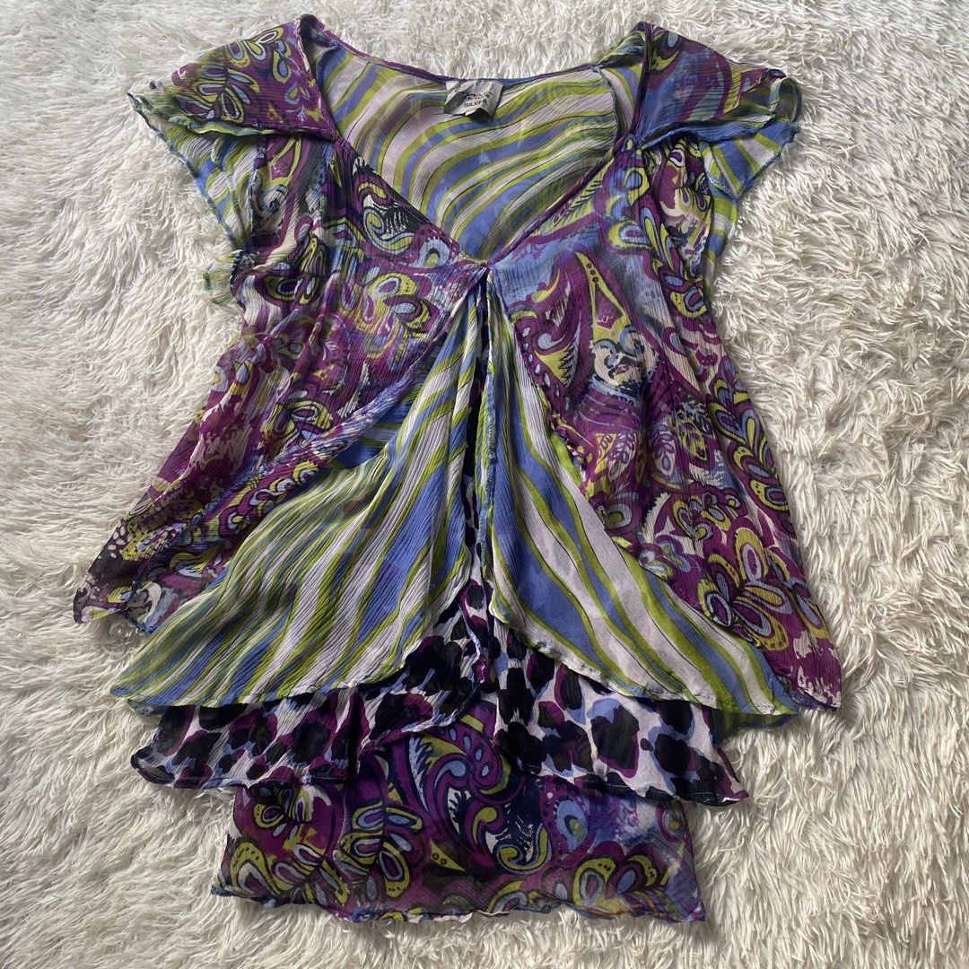 LYNN RICHIE SILVER-WIMSY FAIRY TOP🧚‍♀️ (Category: Blouses) located in Pagadian. Submitted by urdripchoice (Listing ID 1470818318, Image 1). Description: LYNN RICHIE SILVER-WIMSY TOP MEASUREMENTS Size: m-l Widith: 17 Length: 29 Issue: unnoticeable pinhole & scratch KINDLY CHECK THE DETAILS ON COMSEC FRESH FROM LAUNDRY! ✧ INFO ✧ 📍Zamboanga Del Sur(7016), Philippines 💸 MOP: GCash — Payment First Policy 📦 MOD: J&T Express .