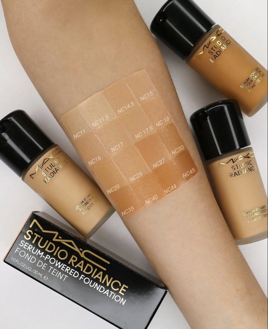 MAC Studio Radiance Serum-Powered Foundation (Category: Makeup) located in Mandaluyong City. Submitted by modeblogg (Listing ID 1470815155, Image 3). Description: - Authentic MAC Studio Radiance Serum-Powered Foundation - Infused with 80% skincare ingredients - Contains 10% hyaluronic acid for intense hydration - Packed with vitamin E, jojoba oil, and olive oil to condition and protect - Lightweight liquid formula with a convenient pump bottle - 