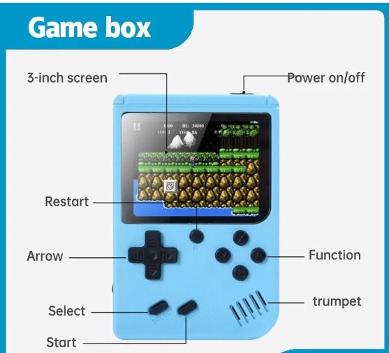 Macaron Color Handheld Game Console Children Student Nostalgic Toy 500 ...