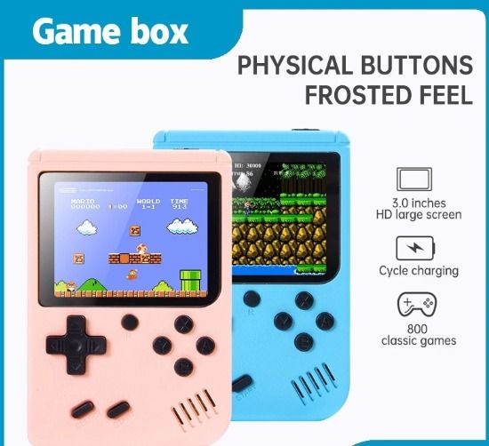 Macaron Color Handheld Game Console Children Student Nostalgic Toy 500 ...