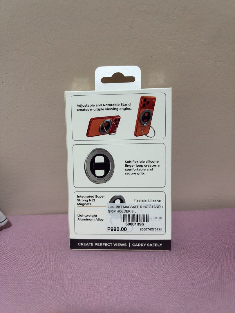 Magsafe Ring Stand and Grip Holder (Category: Mounts & Holders) located in Malolos. Submitted by tbhelijah (Listing ID 1470931118, Image 2). Description: PRICE IS NEGOTIABLE Multi-position ring stand and silicone grip holder.