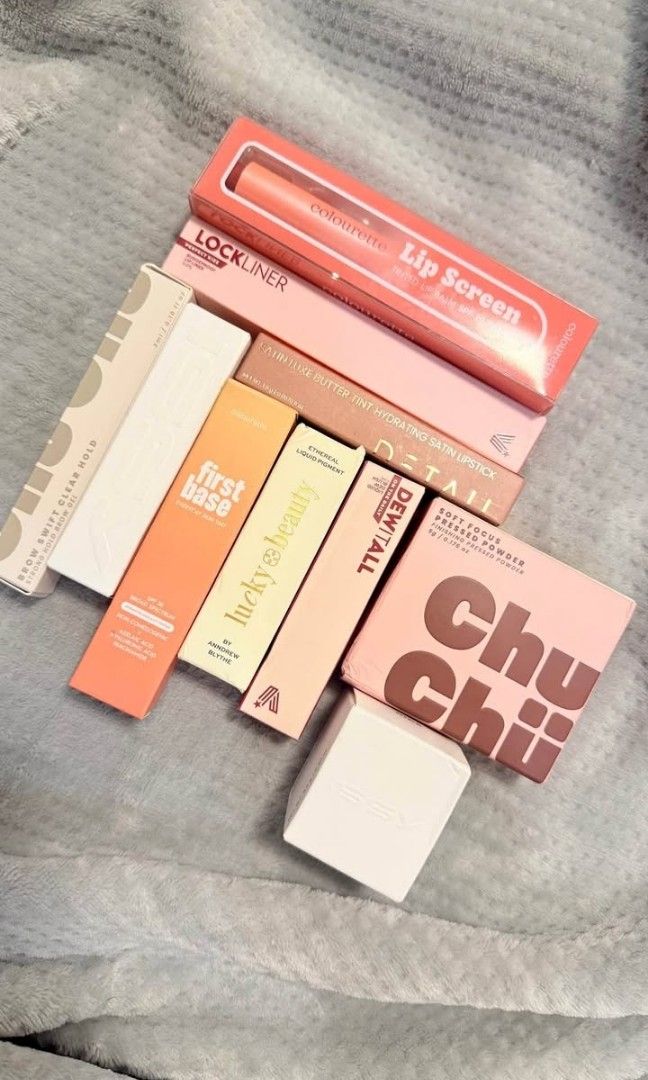 MAKE UP SET💓 (Category: Makeup) located in Manila. Submitted by rosefinds67 (Listing ID 1470847613, Image 2). Description: Make up ₱2,500 Description Make ups low price! ❤️‍🔥💌 📍 Taguig 💌 Meet up & Deliver (DF) Colourette - Lip screen - 300 (Coast) ​ - Mini first base skin tint - 210 (Siargao) Lucky Beauty - Ethereal liquid pigment - 220 (Rose Quartz) Chuchu Beauty - Soft focus pressed powder - 300 (Skin) ​ - Beauty brow swift - 240 (Clear) V