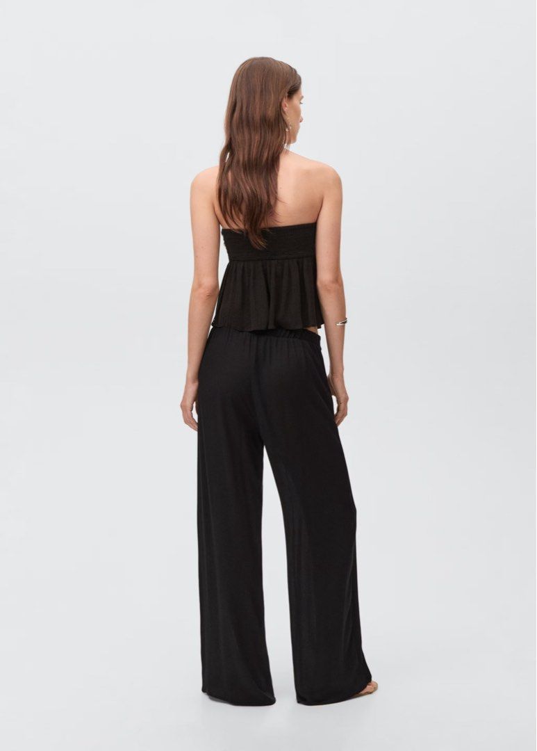 Mango Black Pareo Tie Pants Trousers (Category: Sets or Coordinates) located in Quezon City. Submitted by s0l4nge (Listing ID 1470883947, Image 2). Description: rfs: gained weight would rather keep than sell lower.