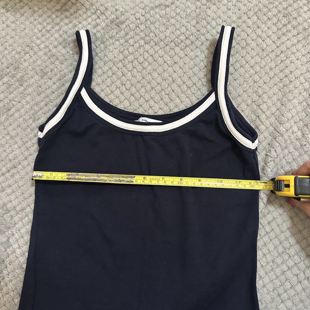 Mango Navy Blue Sleeveless Camisole Top (Category: Sleeveless) located in San Juan City. Submitted by e_declutters2019 (Listing ID 1470785077, Image 3). Description: • SIZE XS • 10/10 condition .