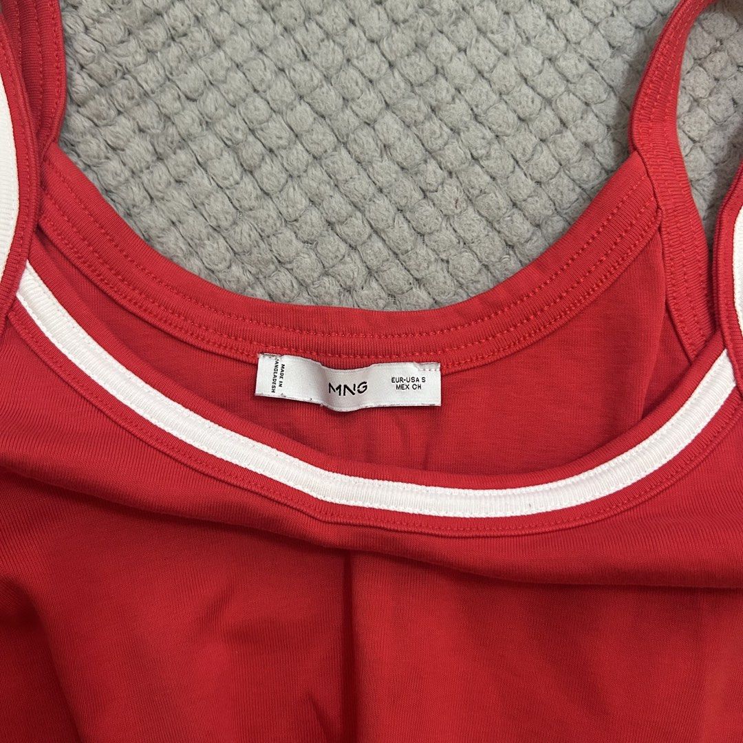 Mango Red Tank Top Camisole (Category: Sleeveless) located in San Juan City. Submitted by e_declutters2019 (Listing ID 1470784717, Image 3). Description: • 10/10 condition • size SMALL • measurements posted.
