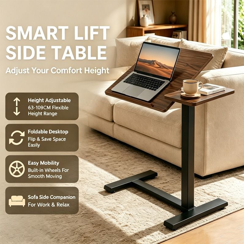 Manually Adjustable Solid Wood Side Table (Category: Tables & Sets) located in Singapore. Submitted by luckyhawk_e2de75 (Listing ID 1470769420, Image 1). Description: .