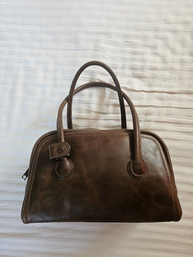 MARGE SHERWOOD Soft Tote - Washed Brown (Category: Tote Bags) located in San Juan City. Submitted by kycho348 (Listing ID 1470777698, Image 2). Description: MARGE SHERWOOD Soft tote bag in washed brown pull-up - bought in Korea, used a few times only - comes with original dustbag, with tag and authenticity inclusions - leather may appear scratched or with creases, which is normal for this kind of leather 🤍.