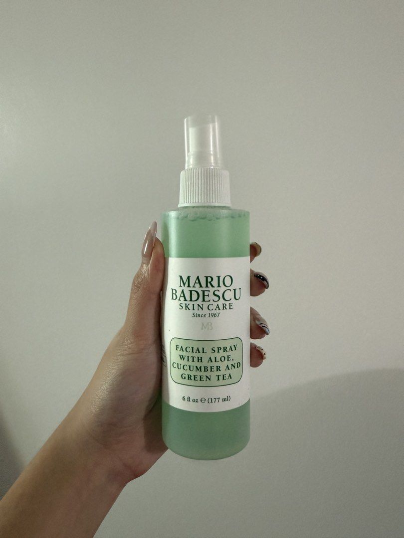 Mario Badescu facial spray (Category: Face Care) located in San Juan City. Submitted by anbi25 (Listing ID 1470808095, Image 2). Description: only used once original. bought in rustans rfs: currently using the pink version, need to declutter .