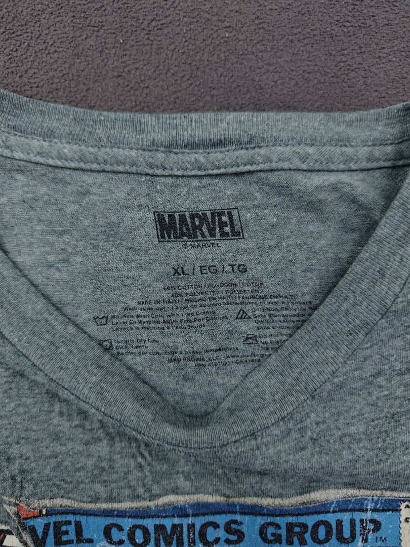 Marvel Avengers Comic Graphic T-Shirt (Category: Tshirts & Polo Shirts ) located in Bulacan. Submitted by pzj_thrift (Listing ID 1470780072, Image 2). Description: condition 9/10 color rate 9/10 no issue.