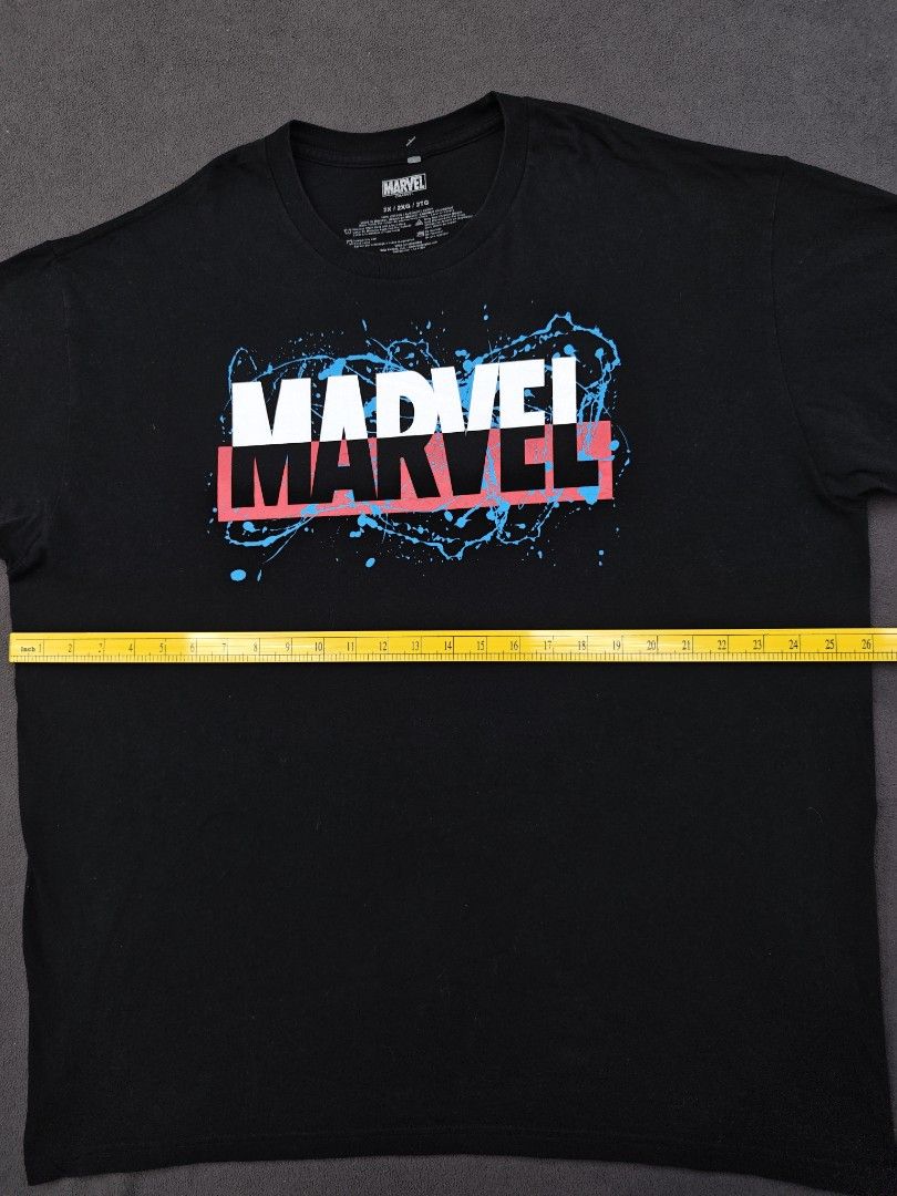 Marvel Graphic Print Black T-Shirt (Category: Tshirts & Polo Shirts ) located in Bulacan. Submitted by pzj_thrift (Listing ID 1470778215, Image 3). Description: condition 9/10 color rate 9/10 no issue.