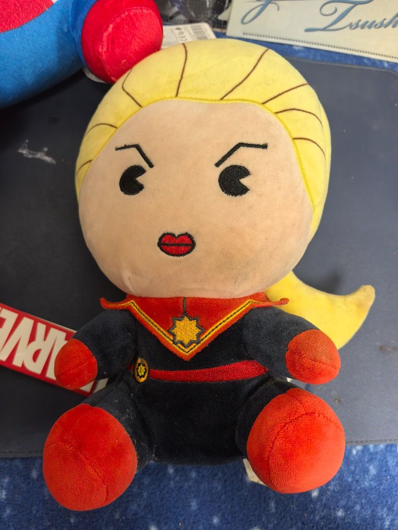 Marvel Plush Toys Avengers Set (Category: Plushies & Soft Toys) located in Caloocan City. Submitted by anik_antik (Listing ID 1470853014, Image 1). Description: - Set of 5 Marvel plush toys: Captain America, Hulk, Thor, Black Widow, and Captain Marvel - Super soft, huggable material - High-quality embroidered face details and iconic character suits - Great collectible figures and gift idea for Marvel fans - Tags attached on several pieces - Condi